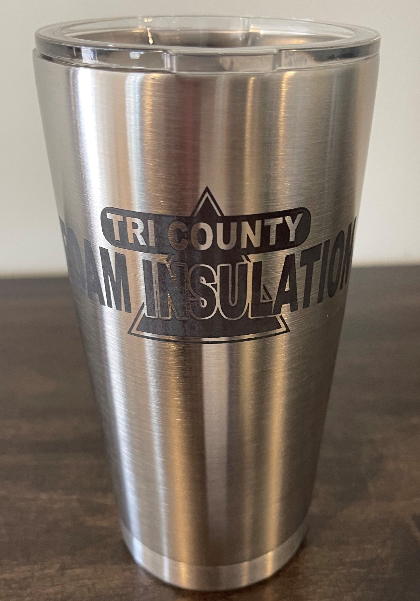 'Tri County Foam Insulation' Logo Etched Yeti Rambler 20 oz