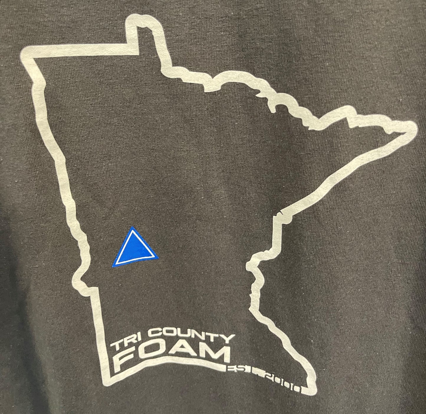 Tri County Foam MN Outline Est. 2000 Short Sleeve Tee Shirt