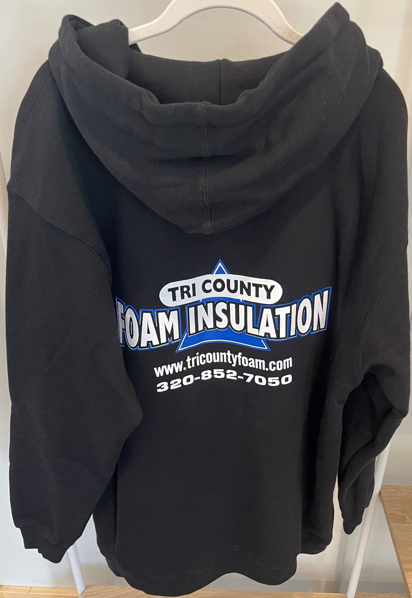 Tri County Foam Insulation Quarter-Zip Hooded Pullover Sweatshirt