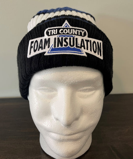 Tri County Foam Insulation Ribbed Knit Beanie