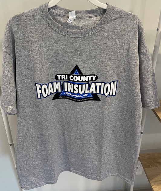 Tri County Foam Insulation Logo Short Sleeve Tee Shirt